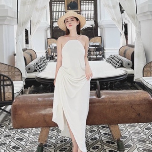 Váy yếm lụa hở lưng Luala Dress by LINN design