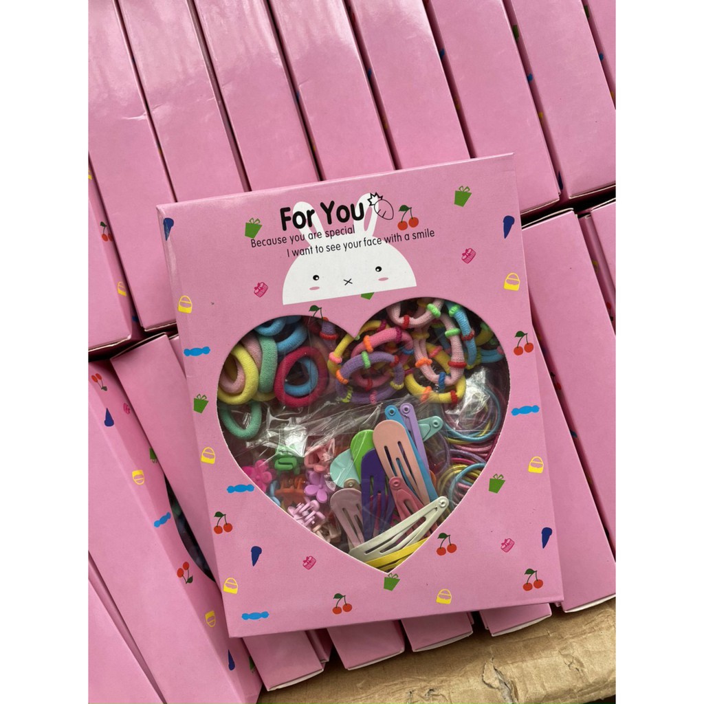 SET 780 CHI TIẾT CỘT KẸP TÓC CHO BÉ-dây buộc tóc bé gái-kẹp tóc bé gái (   hot)