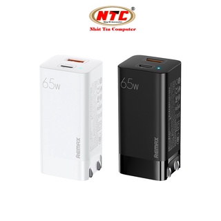 Cốc sạc nhanh 2 cổng Remax RP-U98 GaN 65W Folding Fast Charge USB 3.0 QC và PD TypeC (Trắng) - Hãng phân phối