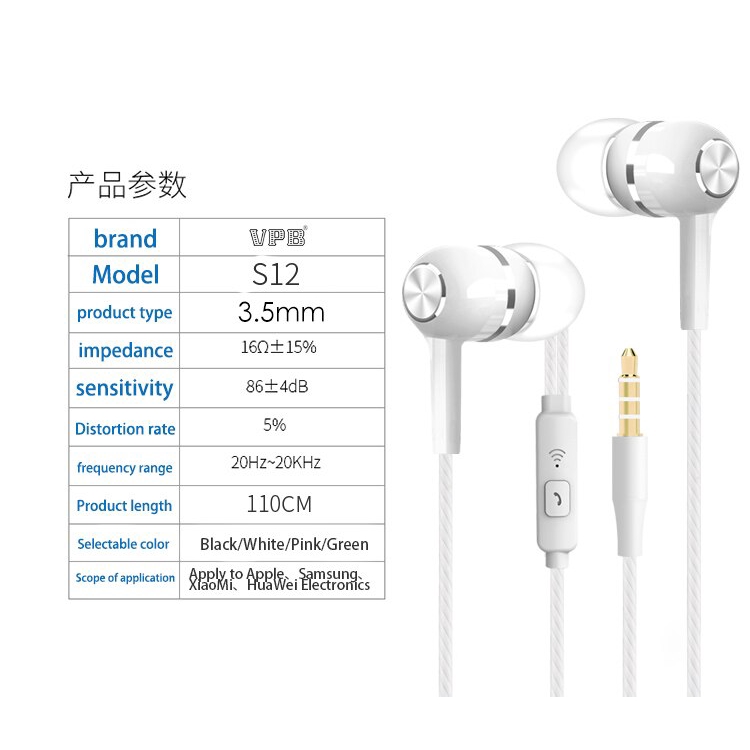 Ảnh Tai nghe Vitog nhét tai giắc cắm 3.5mm âm thanh chất lượng cao kiểu dáng chuyên nghiệp 2