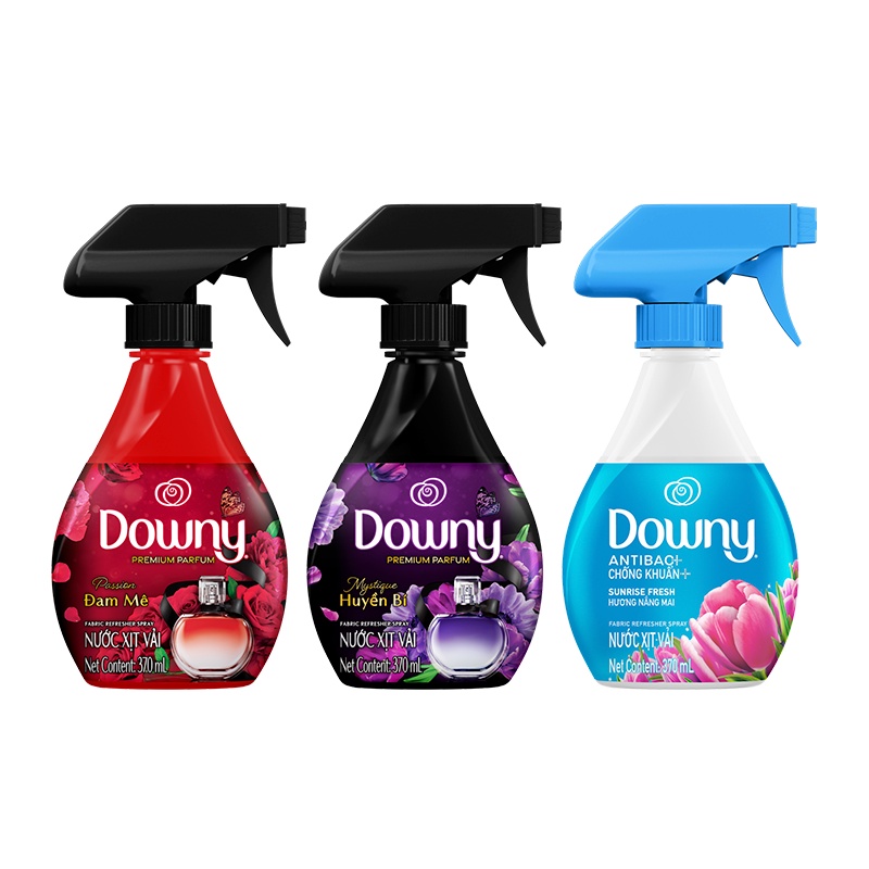 Ảnh Xịt Vải DOWNY Khử Mùi Và Chống Khuẩn 99.9% Hương Nắng Mai/ Huyền Bí/ Đam Mê Chai 370ml 1