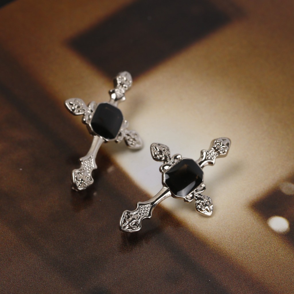Ghim cài áo Vest Nam Lapel pin thời trang hình chữ thập đính đá GH-130 ...