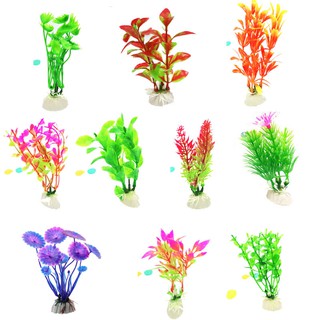 Bộ 10 Cây Cỏ Nhựa Nhân Tạo Trang Trí Bể Cá 10cm