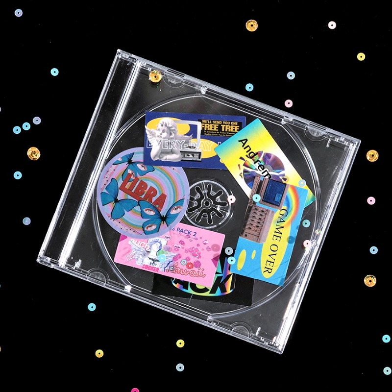 Sticker cute vintage dán trang trí set 45 nhãn dán dễ thương HD132-K50.