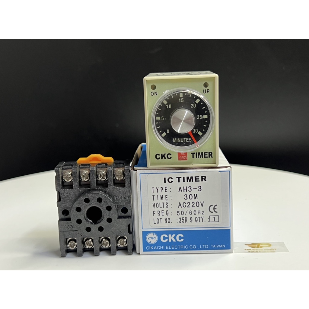 Rơ LE thời gian CKC tặng kèm đế,IC TIMER CKC AH3-3(10S;30S;60S;10M;30M ...