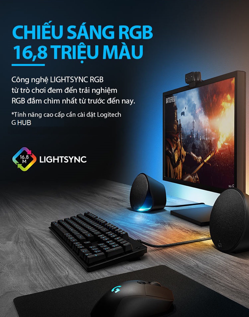 Mô tả Chuột gaming có dây Logitech G502 Hero - Cảm biến Hero 25k, RGB, 11 nút lập trình - 5