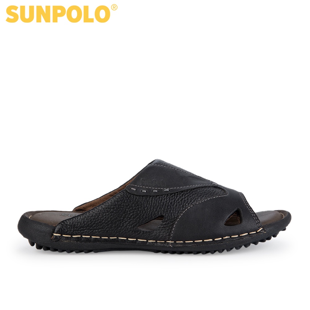 Ảnh Dép quai ngang nam da bò SUNPOLO DQN032 1