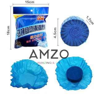 AMZO_COMBO 10 VIÊN TẨY BỒN CẦU TOILET DIỆT KHUẨN TẨY TOILET (10 VIÊN)