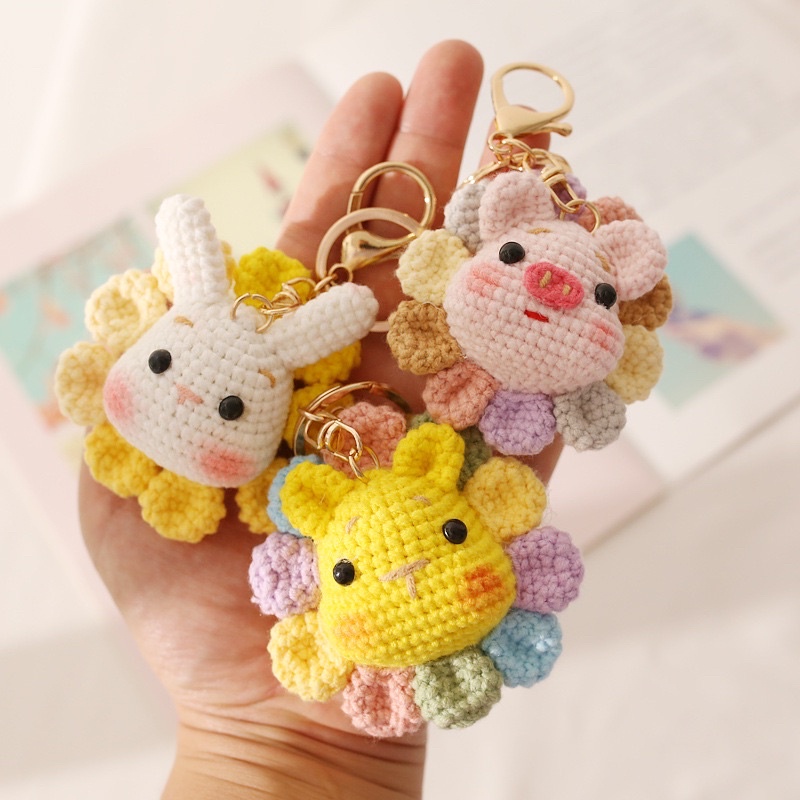 Móc khóa gấu len