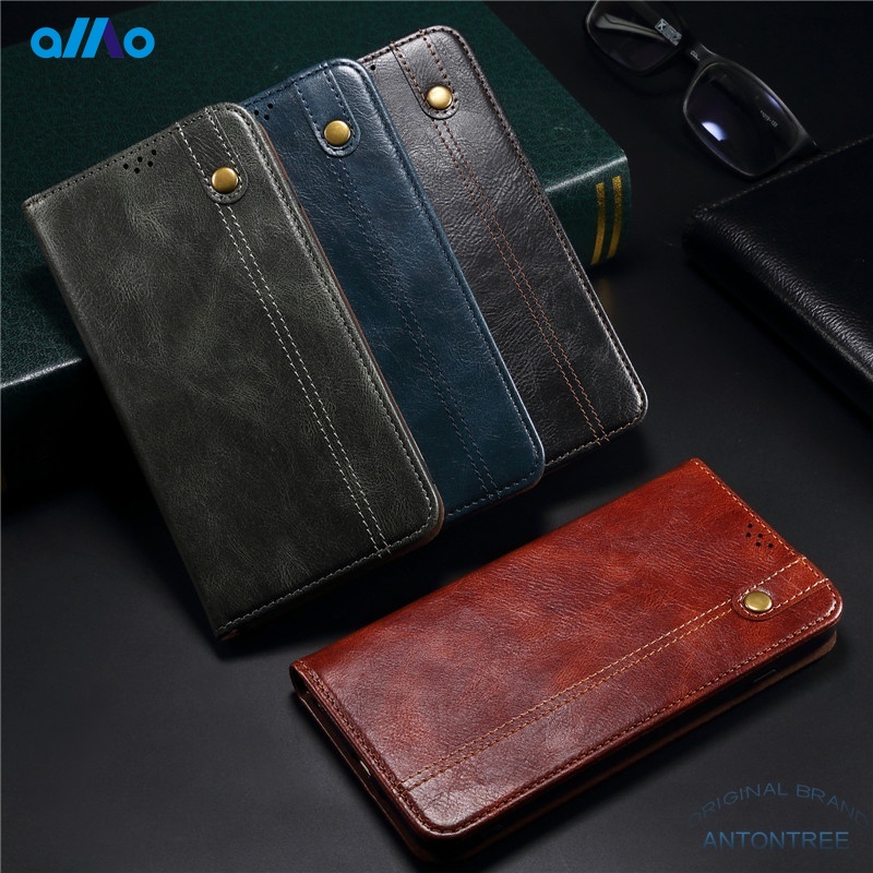 Bao da điện thoại kiểu ví nắp lật từ tính có ngăn đựng thẻ kiêm giá đỡ cho Oppo Reno 6z Reno6 Z 6 Pro 5g