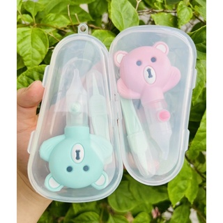 Máy hút mũi cho bé Ehome đầu silicone - dụng cụ làm sạch mũi cho trẻ sơ sinh, an toàn, hình gấu xinh