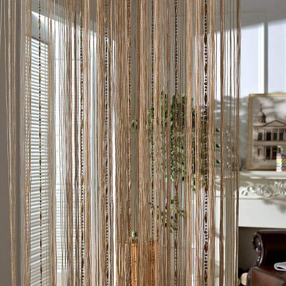 WOODNEST 1Mx2M Rèm Dây Thủy Tinh Pha Lê Sương Thả Dây Xích Màn Cửa Hạt