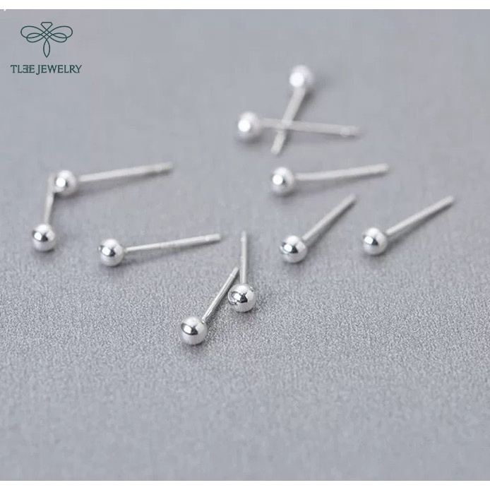 Ảnh Khuyên tai bạc unisex TLEE bi minidot basic cá tính TLEE JEWELRY B0207 3