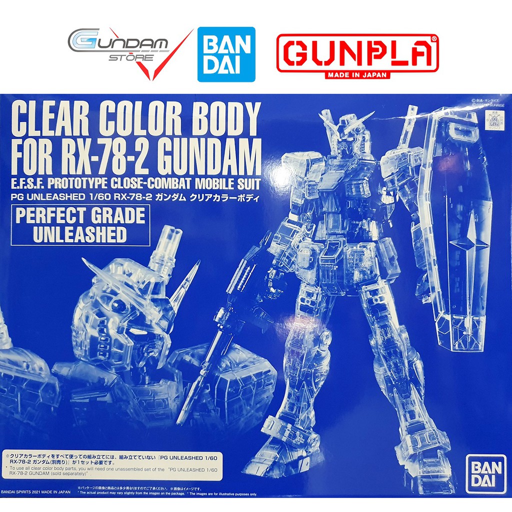 Mô Hình Lắp Ráp PG Unleashed Clear Color Body For RX-78-2 Gundam Bandai ...