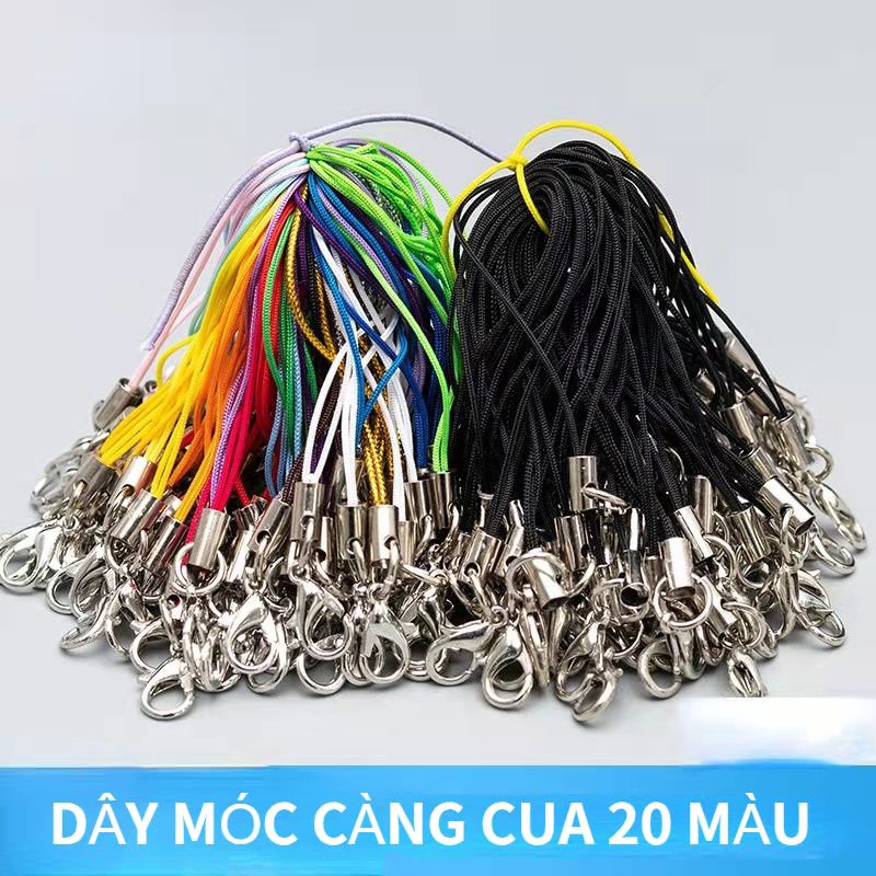 (Combo 10Pcs) Dây móc điện thoại CÀNG CUA nhiều màu sắc, phụ kiện móc khoá, handmade đa chức năng