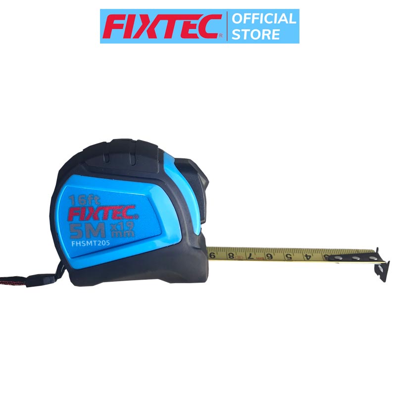 Thước rút cuôn cao cấp 5m FIXTEC FHSMT205 bọc nhựa chống sốc, khóa tự động tiện lợi, lưỡi thép dẻo