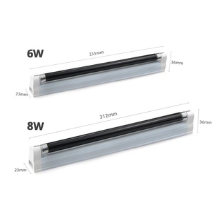 6W 8W BLB UV LED Đèn Đen T5 Ống UVA Tím Huỳnh Quang Đèn Tia Cực tím Phát Hiện Tiền Đảng Trang Trí Sân Khấu 110V 220