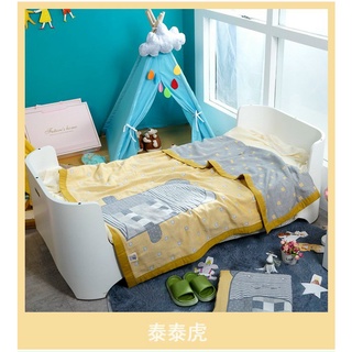Chăn 4 lớp thêu hình 120*150cm, chăn đũi hè thu họa tiết siêu xinh