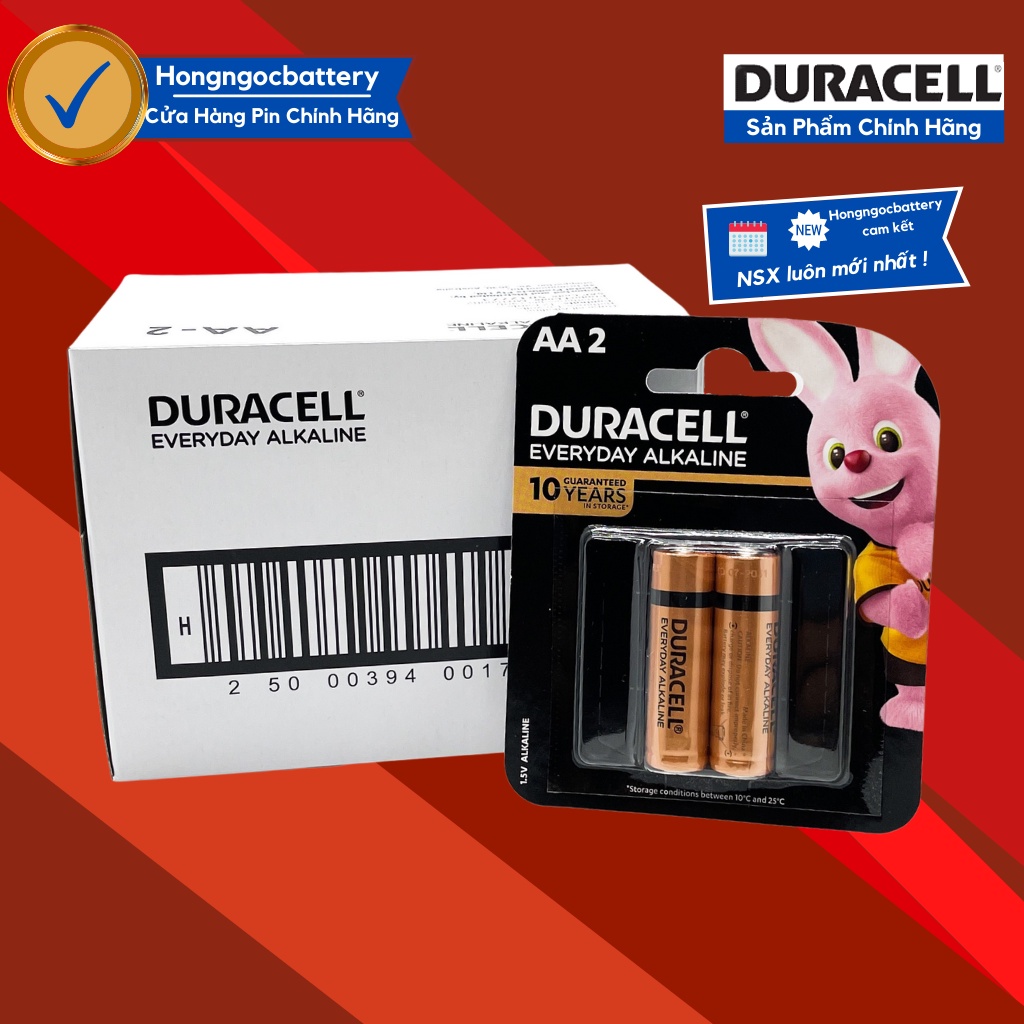 Hộp 12 đôi ( 24 viên ) Pin AA , Pin AAA Duracell Siêu bền 1,5V Chính ...