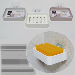 Khay đựng xà bông dính tường 0463, kệ xà phòng có rãnh thoát nước tiện dụng