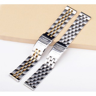 Cho 20 22 24mm Đồng hồ BreitlingStrap Avenger Blackbird Máy bay trinh sát Super Ocean II Dây thép đại diện