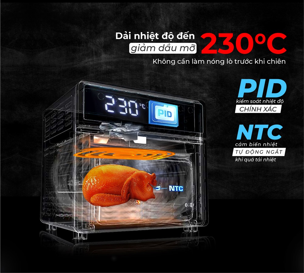 Nồi chiên không dầu KIPOR KP-AF657 - 15L