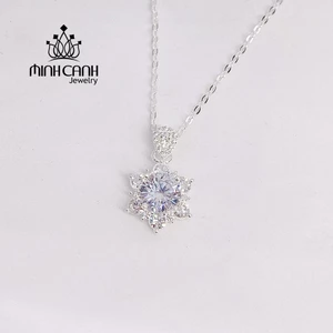 Dây Chuyền Hoa Bạc Cao Cấp - Minh Canh Jewelry
