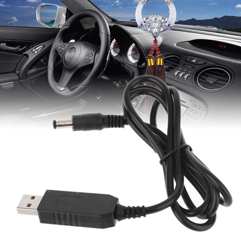 Cáp tăng áp chuyển đổi QC 3.0 USB sang DC 12V 1.5A 5.5x2.1mm cho bộ định tuyến wifi/dây đèn LED và thiết bị 12V