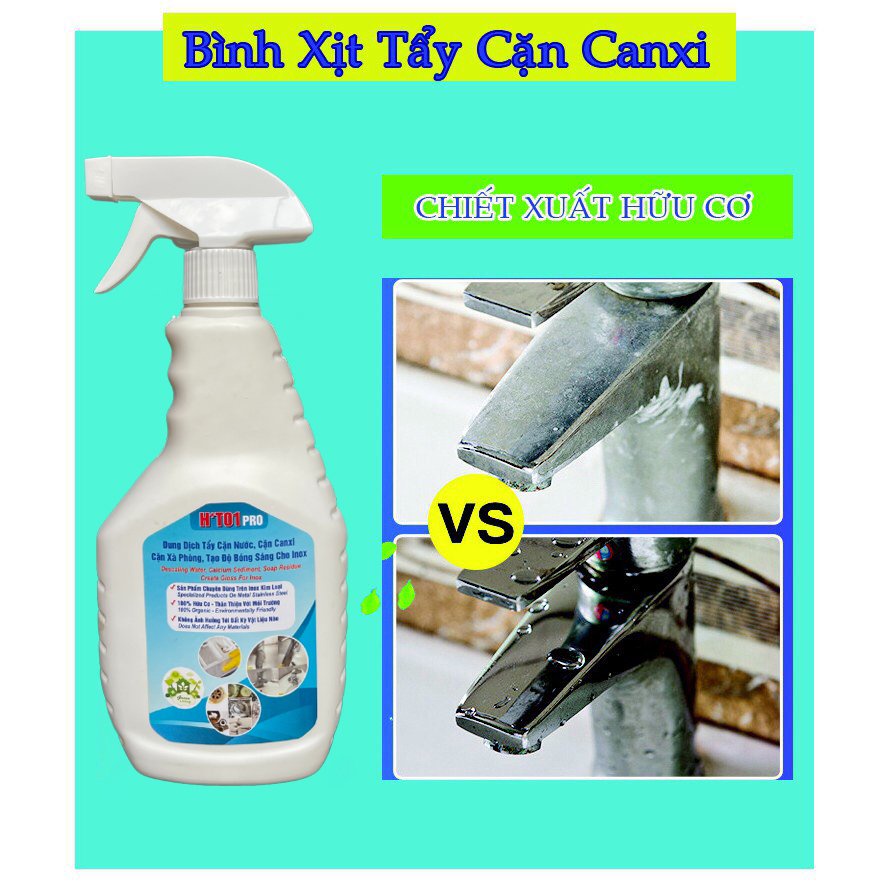 Ảnh Bình Xịt Tẩy Cặn Canxi Trên Inox Sen Vòi Nhà Tắm TVS 600ml 3