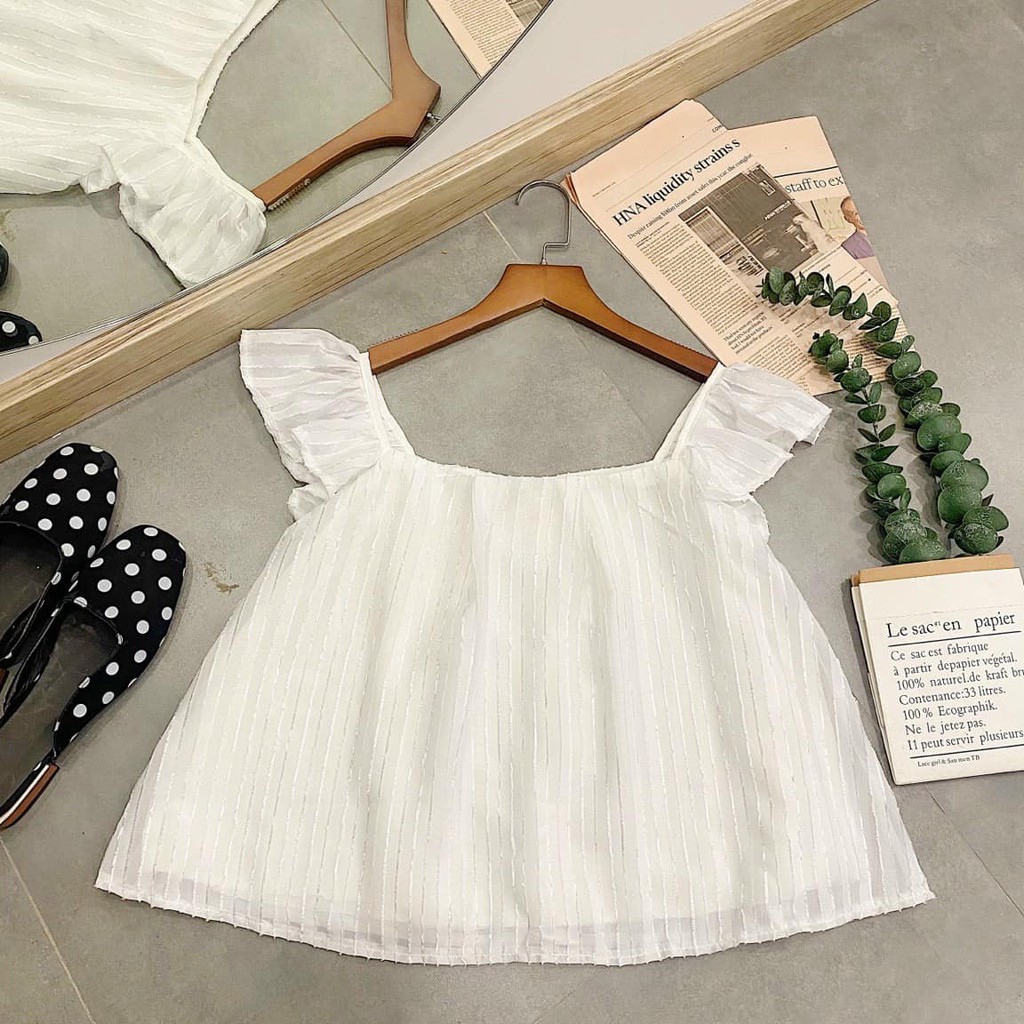 ÁO TRẮNG BABYDOLL XÒE CỰC XINH CHO MÙA HÈ - DOTI TOP