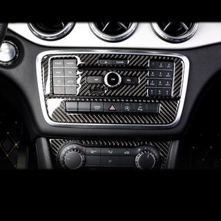 Kiểu Dáng Xe Sợi Carbon Điều Khiển AC CD Bảng Trang Trí Khung Bao Viền Miếng Dán Cho Xe Mercedes Benz A Class W176 GLA x156 CLA