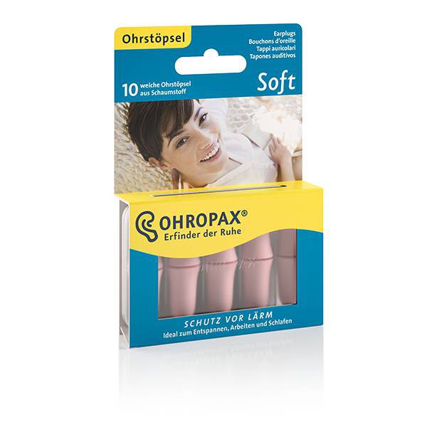Ảnh Hộp 10 nút bịt tai chống ồn OHROPAX SOFT xuất xứ từ Đức (Siêu mềm mại) 1