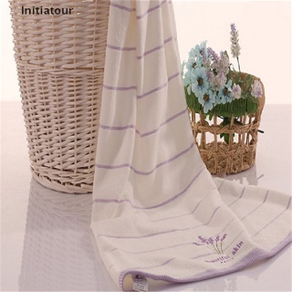 Bộ khăn tắm cotton thêu hoa oải hương mềm mại chất lượng