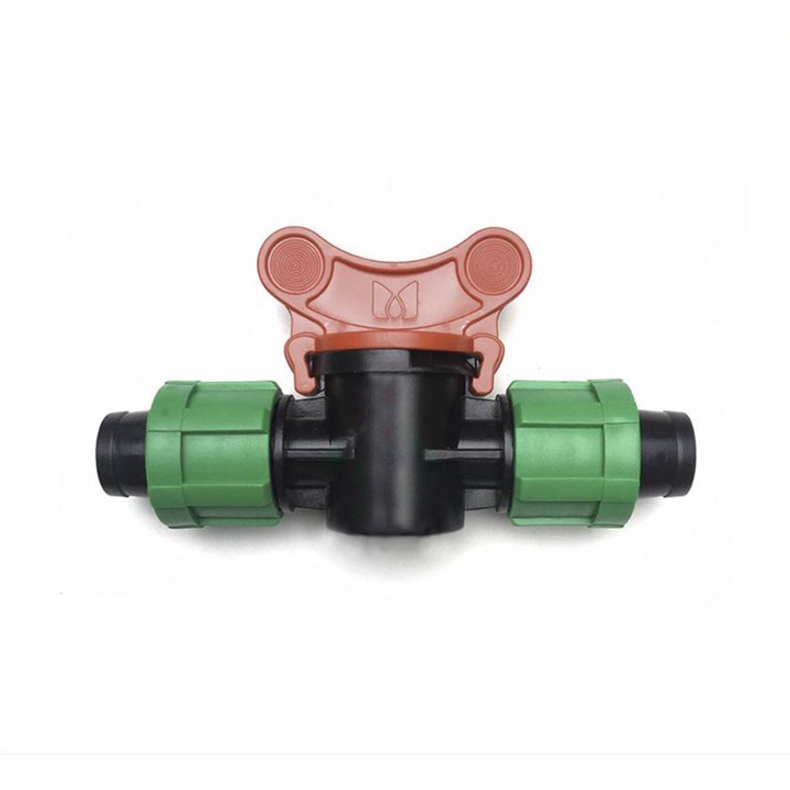 100 van khóa nhỏ giọt dẹp 16mm, van khóa ống tưới nhỏ giọt 16