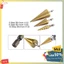 Bộ 3 mũi khoan tháp phủ titan siêu cứng, khoan nhiều cỡ lỗ