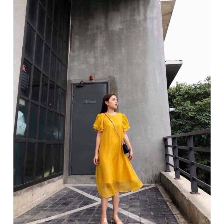(XẢ LỖ )Đầm bầu lụa cao cấp cho nàng xinh tươi xuống phố-Q0001