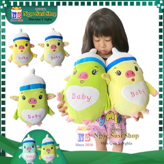 GỐI ÔM HEO BÌNH SỮA BABY CHO BÉ YÊU SIÊU CƯNG - THÚ NHỒI BÔNG HEO BÌNH SỮA BABY