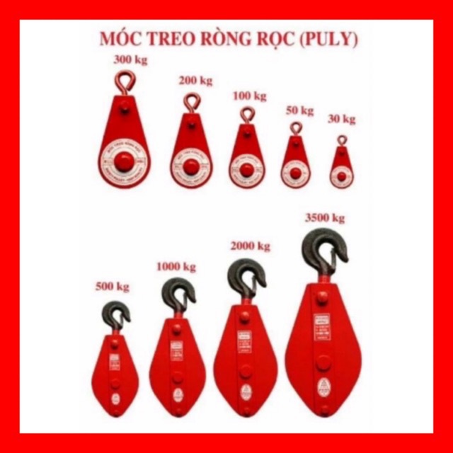 [GIÁ SỈ] Combo 5 Cái Ròng Rọc Treo Cáp 30kg - 50kg - 100kg - 200kg ...