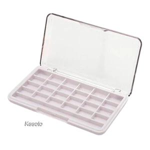 24 Lưới Trống DIY Trang Điểm Bảng Phấn Mắt Hộp Pallet [Nắp Trong Suốt Blusher Son Môi Pressed Powder Bronzer Hộp Đựng Hộp Đựng Có Khe Cắm Bàn Chải