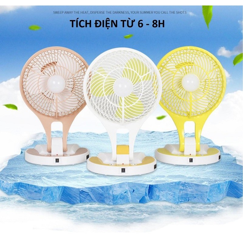 Quạt sạc điện kiêm đèn pin Mini Fan M-5580 | Shopee Việt Nam