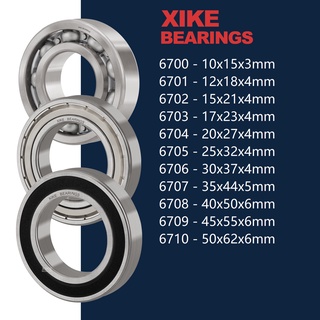 XiKe 6700 6701 6702 6703 6704 6705 6706 6707 6708 6709 6710 2RS / ZZ / Vòng bi rãnh sâu mở
