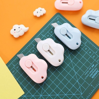COMBO 2 Dao rọc cắt giấy mini hình đám mây cute làm móc khóa nhiều màu sắc dễ thương 88282
