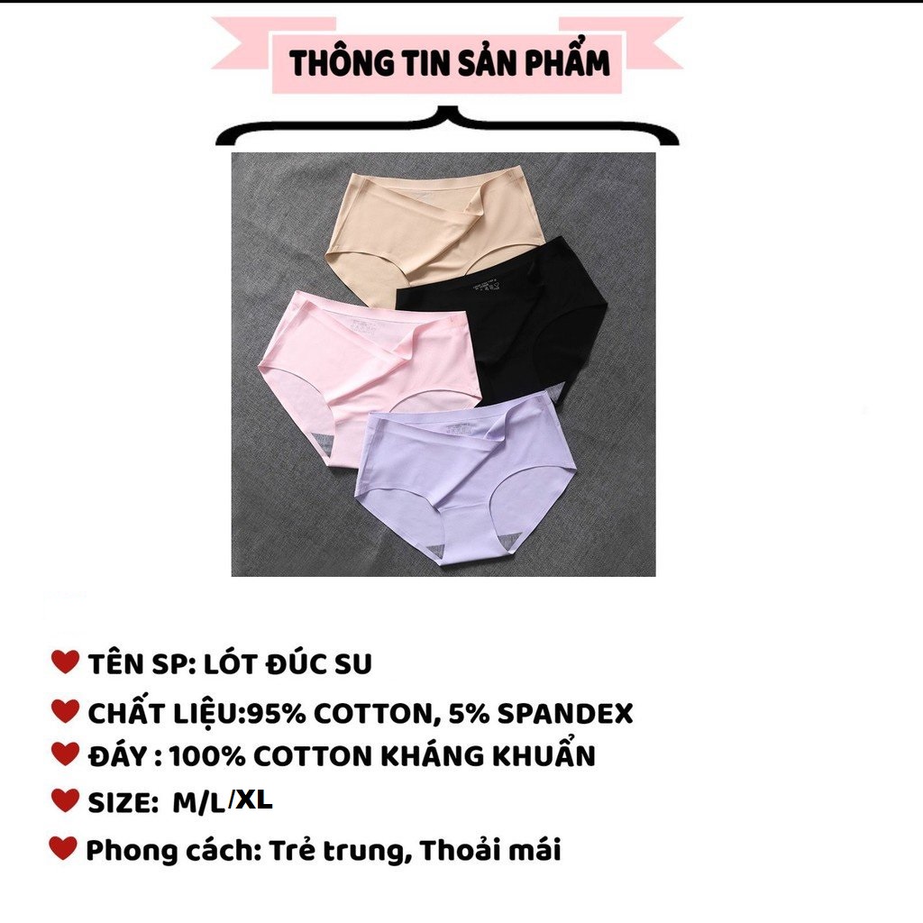 Quần lót nữ su trơn, quần chip đúc thun lạnh cạp ép không viền cao cấp - Mã 1 QL su lụa 81