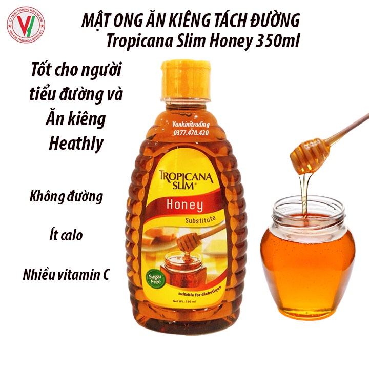 Mật ong ăn kiêng không đường Tropicana Slim Honey 350ml - Sản phẩm phù hợp với ăn kiêng. người đái tháo đường