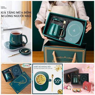 Đế Hâm Nóng Đa Năng Giữ Nhiệt Đồ Uống Thức Ăn Làm Ấm Các Loại Ly Cốc Trà Café Tặng Kèm Tách Bear Bảo hành 18 tháng