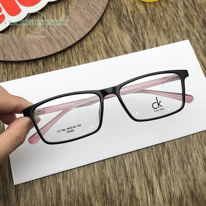 Kính cận gọng dáng mắt vuông nhựa dẻo v133