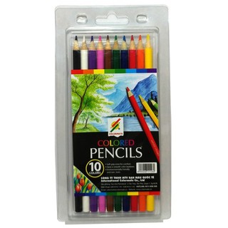 Bộ bút màu 10 cây hộp nhựa - COLORMATE