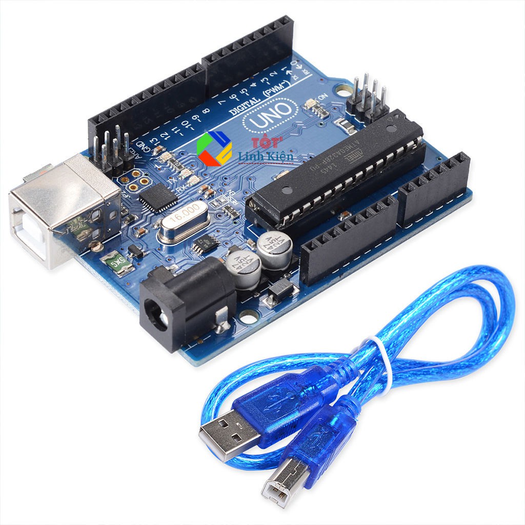 [ Xuất Vat] Board Arduino Uno R3 Chip Cắm Kèm Cáp Nạp Usb Shopee