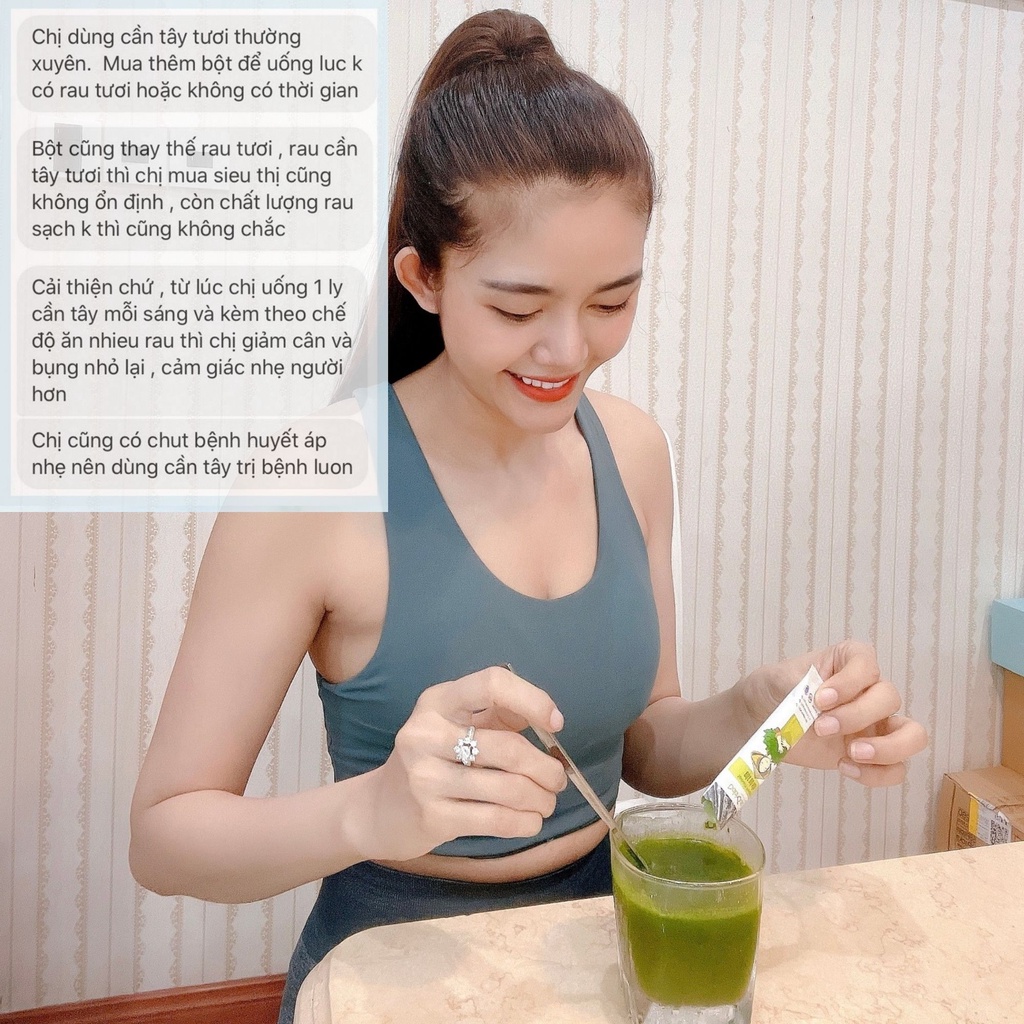 Ảnh bột cần tây sấy lạnh Dalahouse 60g (20 gói x 3g) nguyên chất hỗ trợ giảm cân, thanh lọc 1