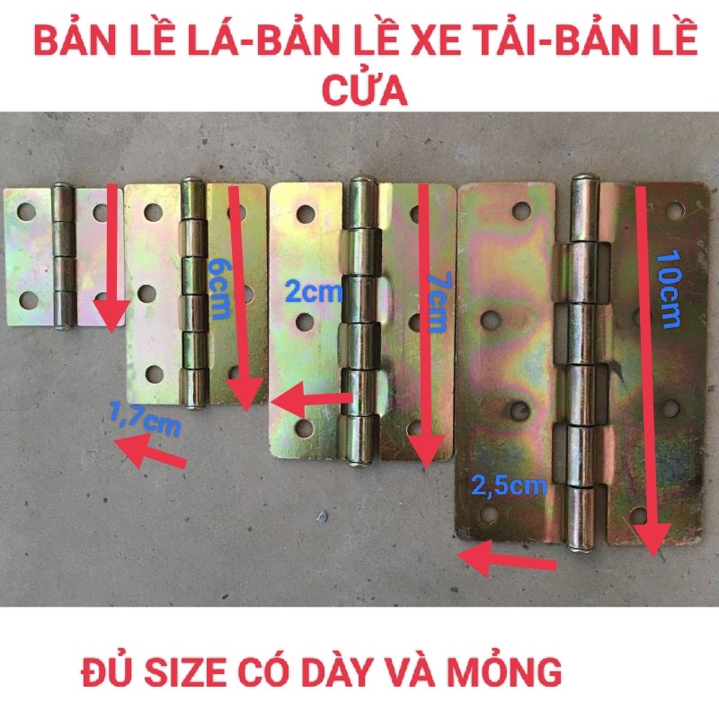 Bản lề lá, sắt xi không rỉ loại tốt,bản lề xe tải xe lôi,bản lề cửa ...